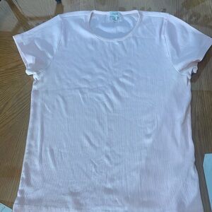 J. Crew Light Pink Ribbed Top. Size XL